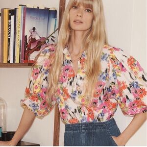 Anthropologie Rachael Floral Blouse